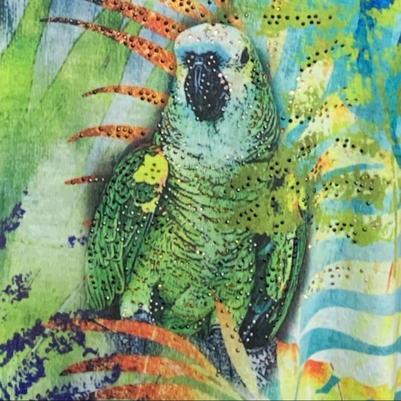 Essentials Green Printed Short Sleeves Size 22 - Picture 4 of 9